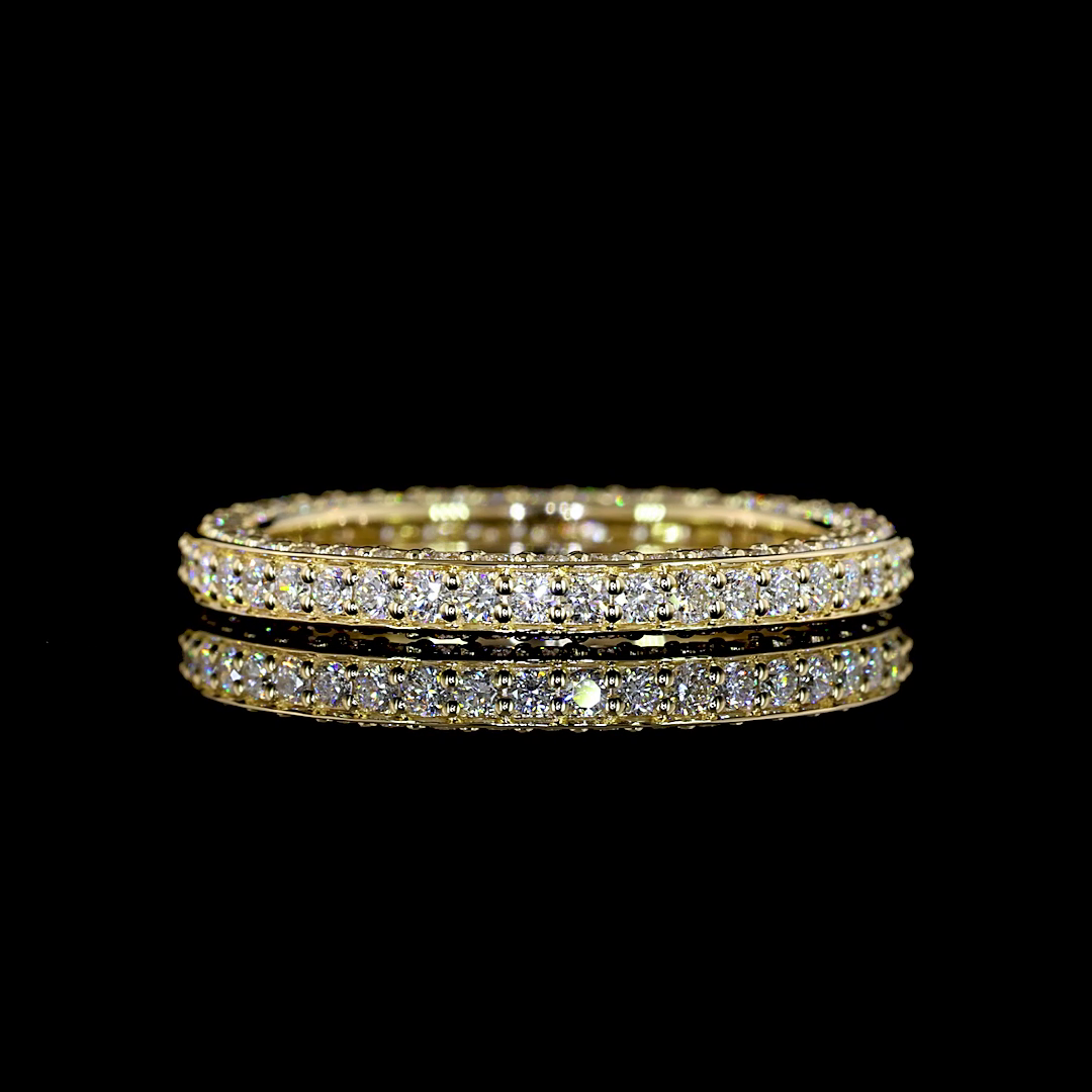 1.29 CTTW Round Lab Grown Diamond Full Eternity Sz. 6 (E Color and VS Clarity)