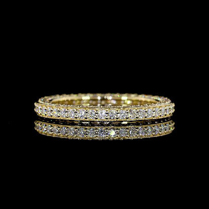1.29 CTTW Round Lab Grown Diamond Full Eternity Sz. 6 (E Color and VS Clarity)