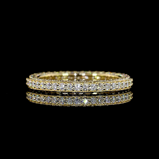 1.29 CTTW Round Lab Grown Diamond Full Eternity Sz. 6 (E Color and VS Clarity)