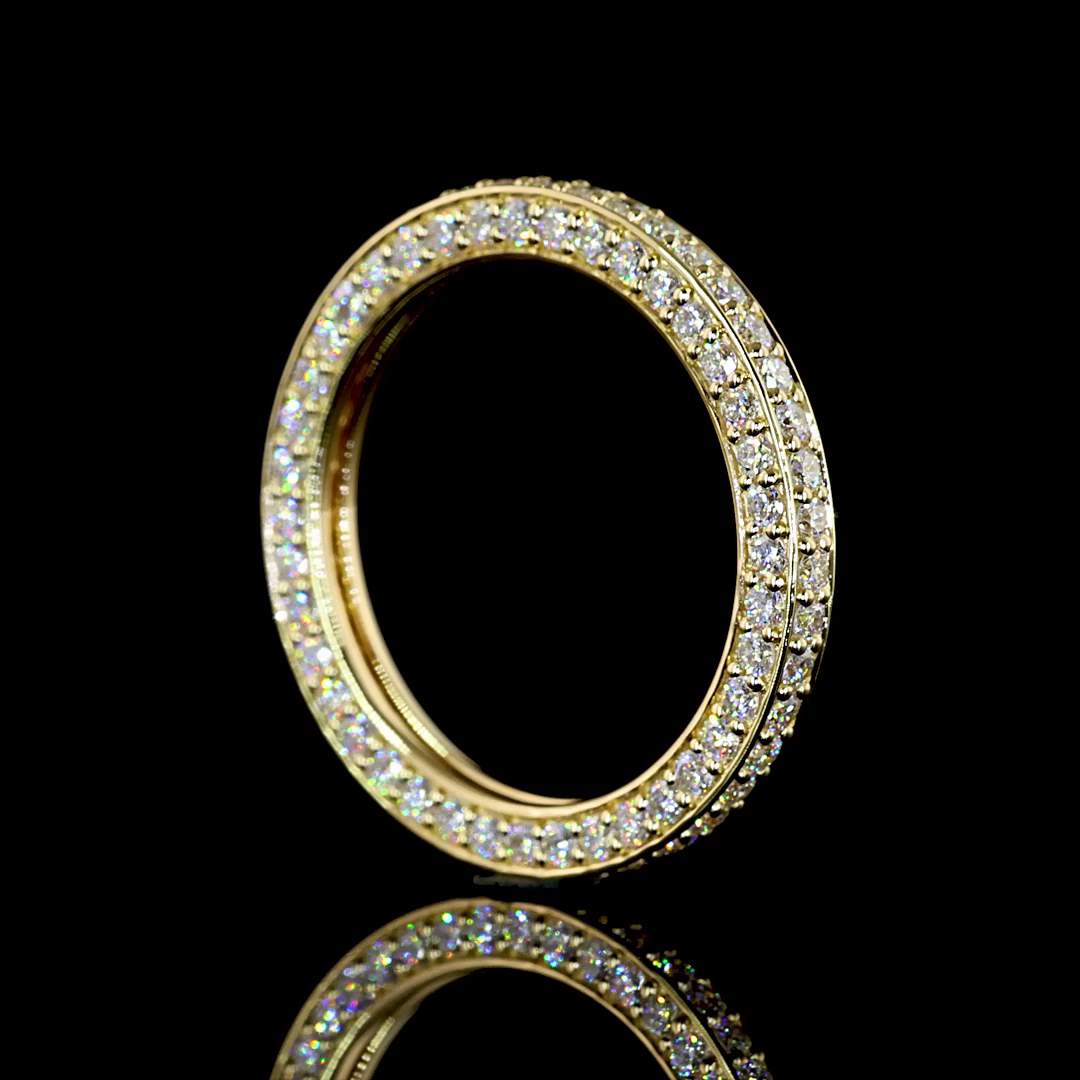1.29 CTTW Round Lab Grown Diamond Full Eternity Sz. 6 (E Color and VS Clarity)