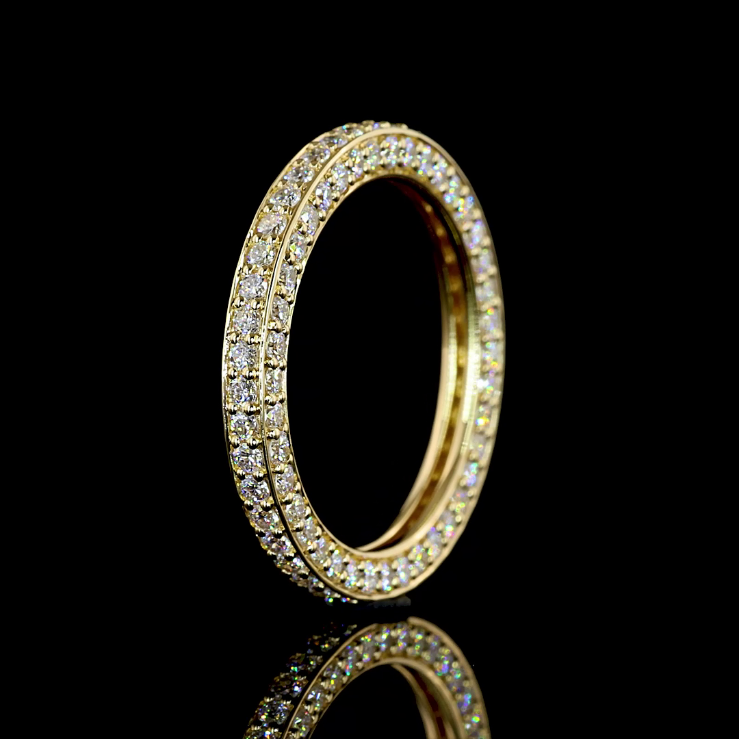1.29 CTTW Round Lab Grown Diamond Full Eternity Sz. 6 (E Color and VS Clarity)