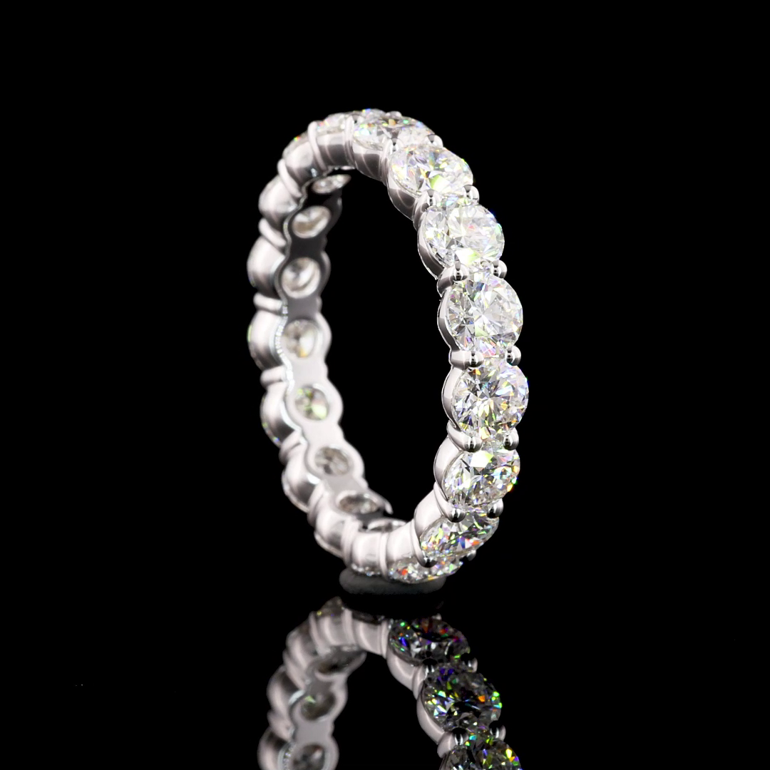 3.25 CTTW Round Lab Diamond Full Eternity (E/F Color and VS1/VS2 Clarity)