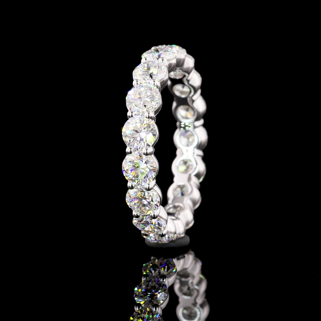 3.25 CTTW Round Lab Diamond Full Eternity (E/F Color and VS1/VS2 Clarity)