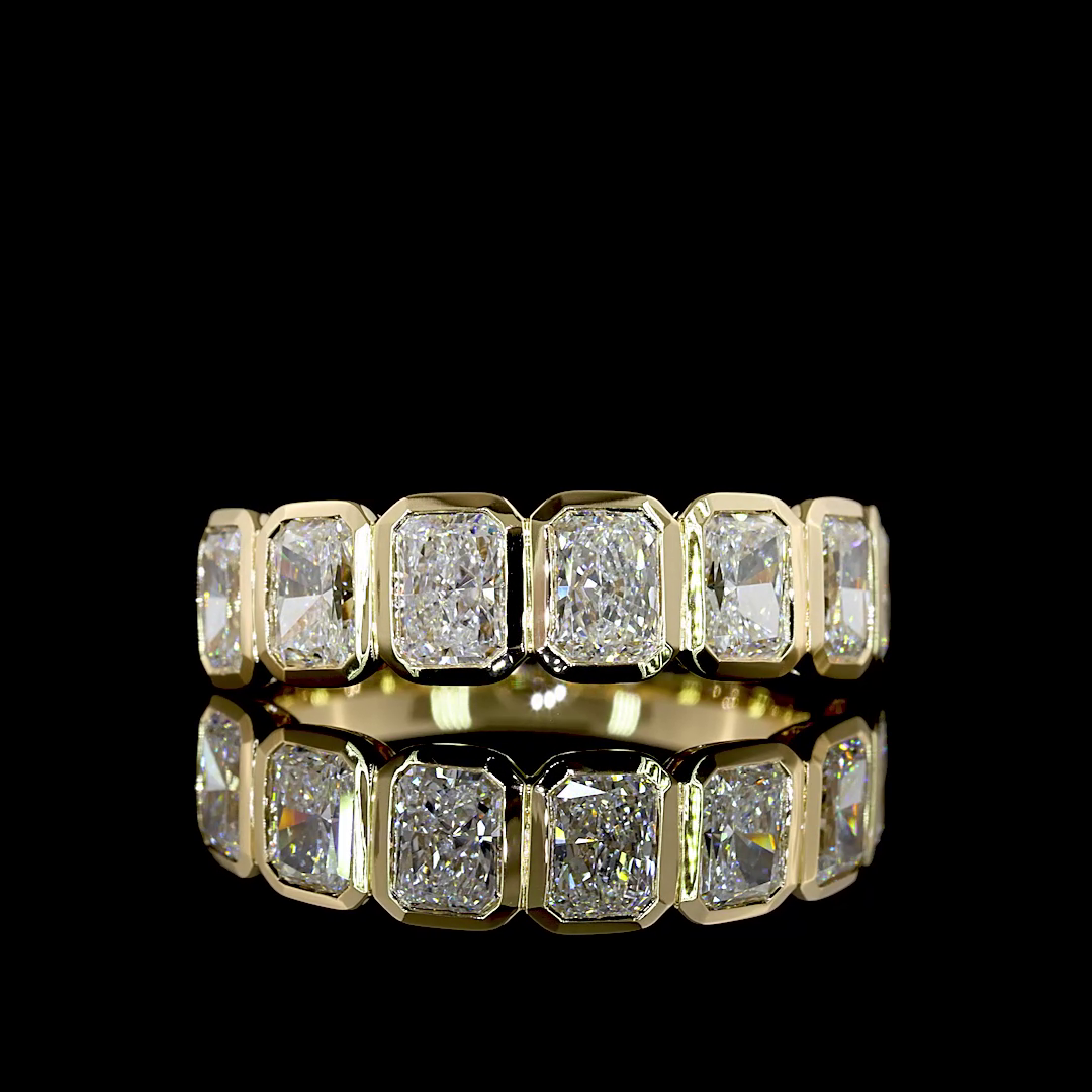1.97 CTTW Radiant Lab Diamond Half Eternity Eternity Band (E Color and VS Clarity)