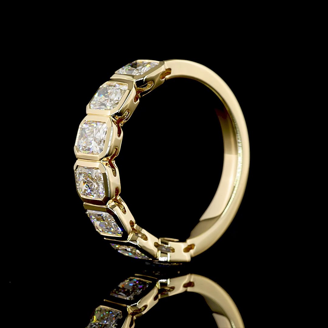 1.97 CTTW Radiant Lab Diamond Half Eternity Eternity Band (E Color and VS Clarity)