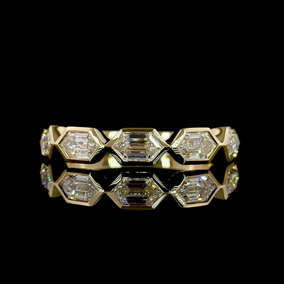 1.26 CTTW Step Marquise Lab Diamond 5 Stones Eternity Band (E Color and VS Clarity)