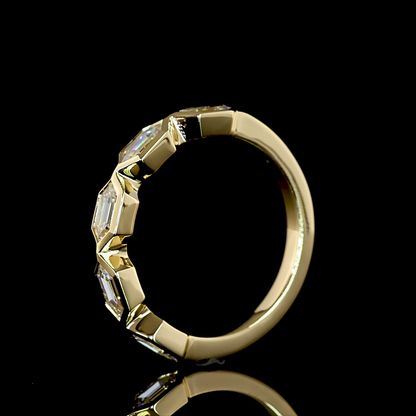 1.26 CTTW Step Marquise Lab Diamond 5 Stones Eternity Band (E Color and VS Clarity)