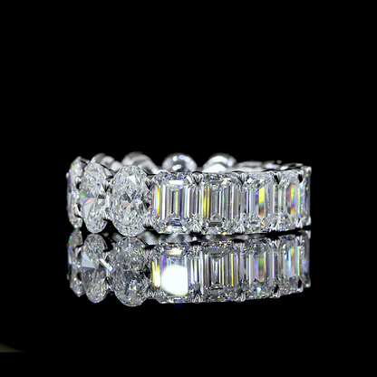 8.55 CTTW Oval Lab Diamond Full Eternity (E Color and VS Clarity)