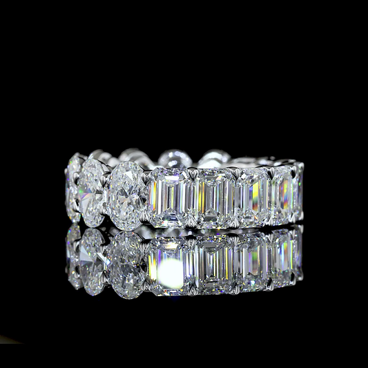 8.55 CTTW Oval Lab Diamond Full Eternity (E Color and VS Clarity)