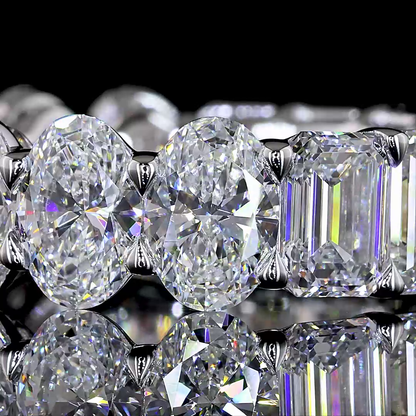 8.55 CTTW Oval Lab Diamond Full Eternity (E Color and VS Clarity)