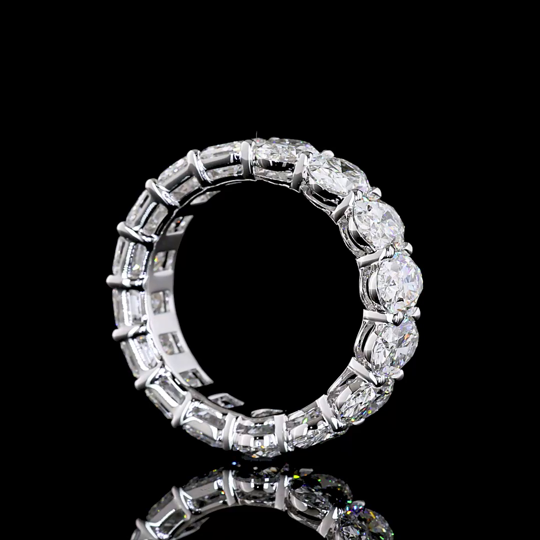 8.55 CTTW Oval Lab Diamond Full Eternity (E Color and VS Clarity)