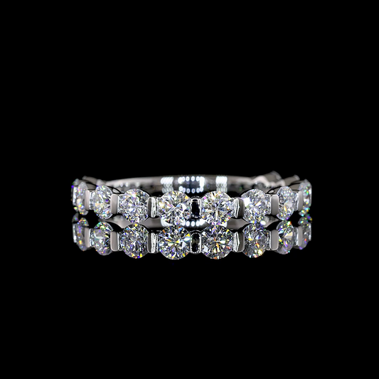 1.07 CTTW Round Lab Diamond 3/4 Eternity Band (E Color and VS Clarity)