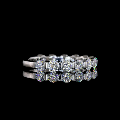 1.07 CTTW Round Lab Diamond 3/4 Eternity Band (E Color and VS Clarity)