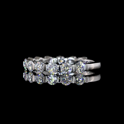 1.07 CTTW Round Lab Diamond 3/4 Eternity Band (E Color and VS Clarity)