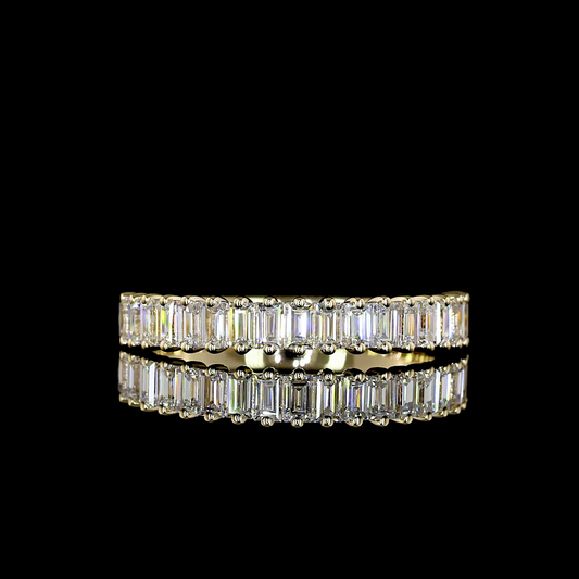 0.76 CTTW Baguette Lab Diamond Half Eternity Eternity Band (E Color and VS/VS1 Clarity)