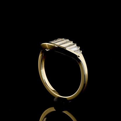 1.19 CTTW Trapper Baguette Lab Diamond Half Eternity Eternity Band (E Color and VS Clarity)