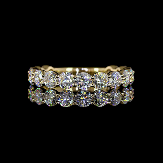 2.06 CTTW Round Lab Diamond 3/4 Eternity Band (E Color and VS1 Clarity)