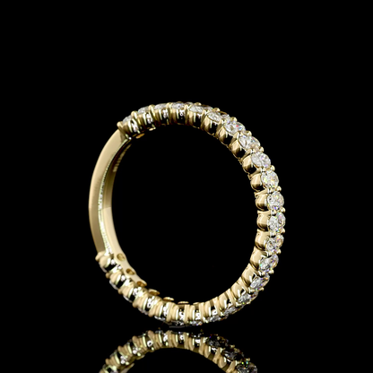 1.08 CTTW Oval Lab Grown Diamond 3/4 Eternity Band Sz. 6.5 (E Color and VS Clarity)