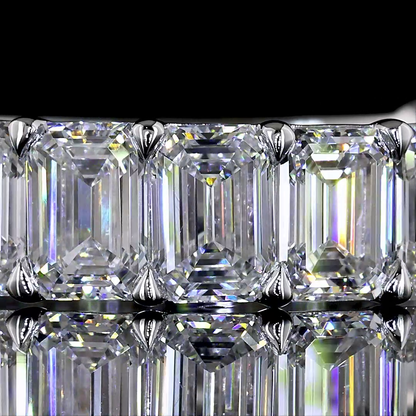 4.13 CTTW Emerald Lab Grown Diamond 3/4 Eternity Band Sz. 6.5 (E Color and VS1 Clarity)