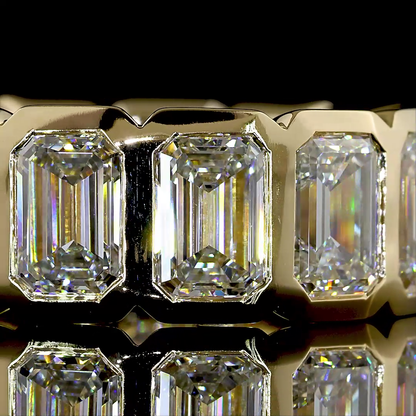 10.04 CTTW Emerald Lab Grown Diamond Full Eternity Sz. 6 (F Color and VS1 Clarity)