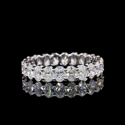 2.14 CTTW Oval Lab Diamond Full Eternity Sz. 6 (E Color and VS1 Clarity)