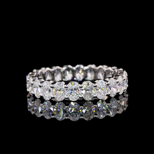 2.14 CTTW Oval Lab Diamond Full Eternity Sz. 6 (E Color and VS1 Clarity)