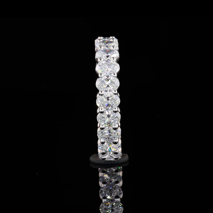 2.14 CTTW Oval Lab Diamond Full Eternity Sz. 6 (E Color and VS1 Clarity)