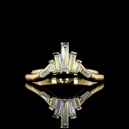 0.35 CTTW Baguette Lab Diamond 7 Stones Eternity Band (E Color and VS Clarity)