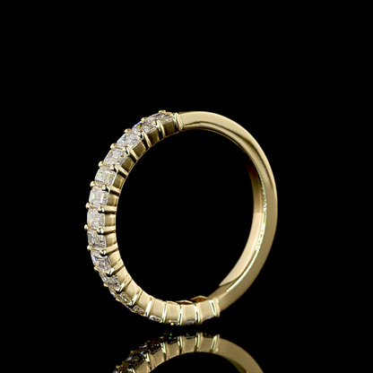 1.09 CTTW Emerald Lab Grown Diamond Half Eternity Band Sz. 6.5