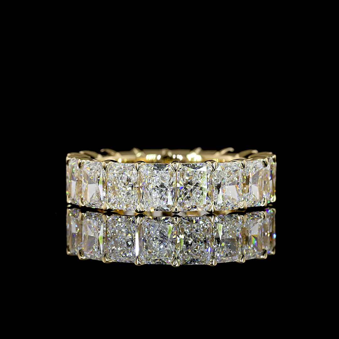 6.74 CTTW Radiant Lab Grown Diamond Full Eternity Sz. 7 (E Color and VS Clarity)