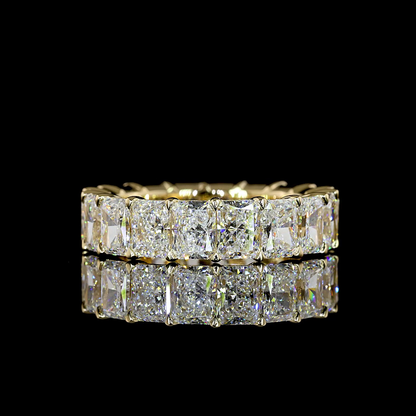 6.74 CTTW Radiant Lab Grown Diamond Full Eternity Sz. 7 (E Color and VS Clarity)