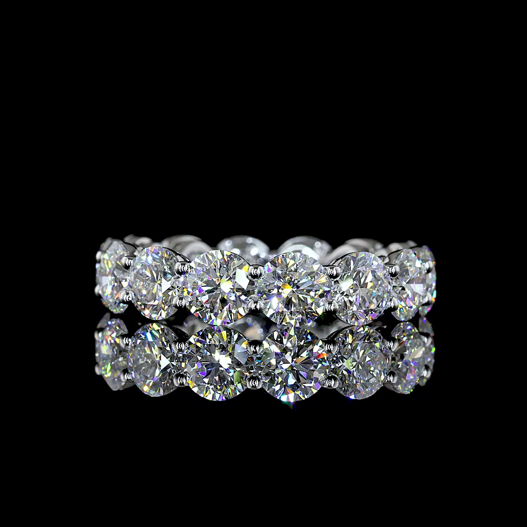 5.40 CTTW Round Lab Grown Diamond Full Eternity Sz. 6 (E Color and VS Clarity)