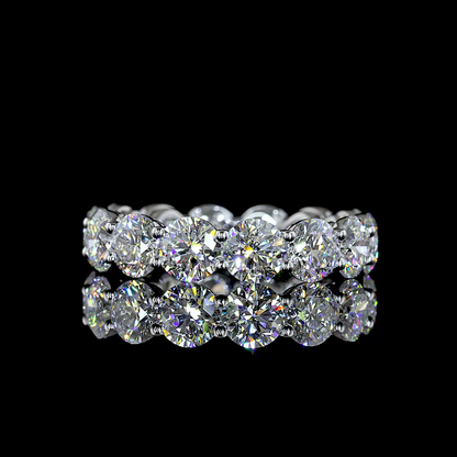 5.40 CTTW Round Lab Grown Diamond Full Eternity Sz. 6 (E Color and VS Clarity)