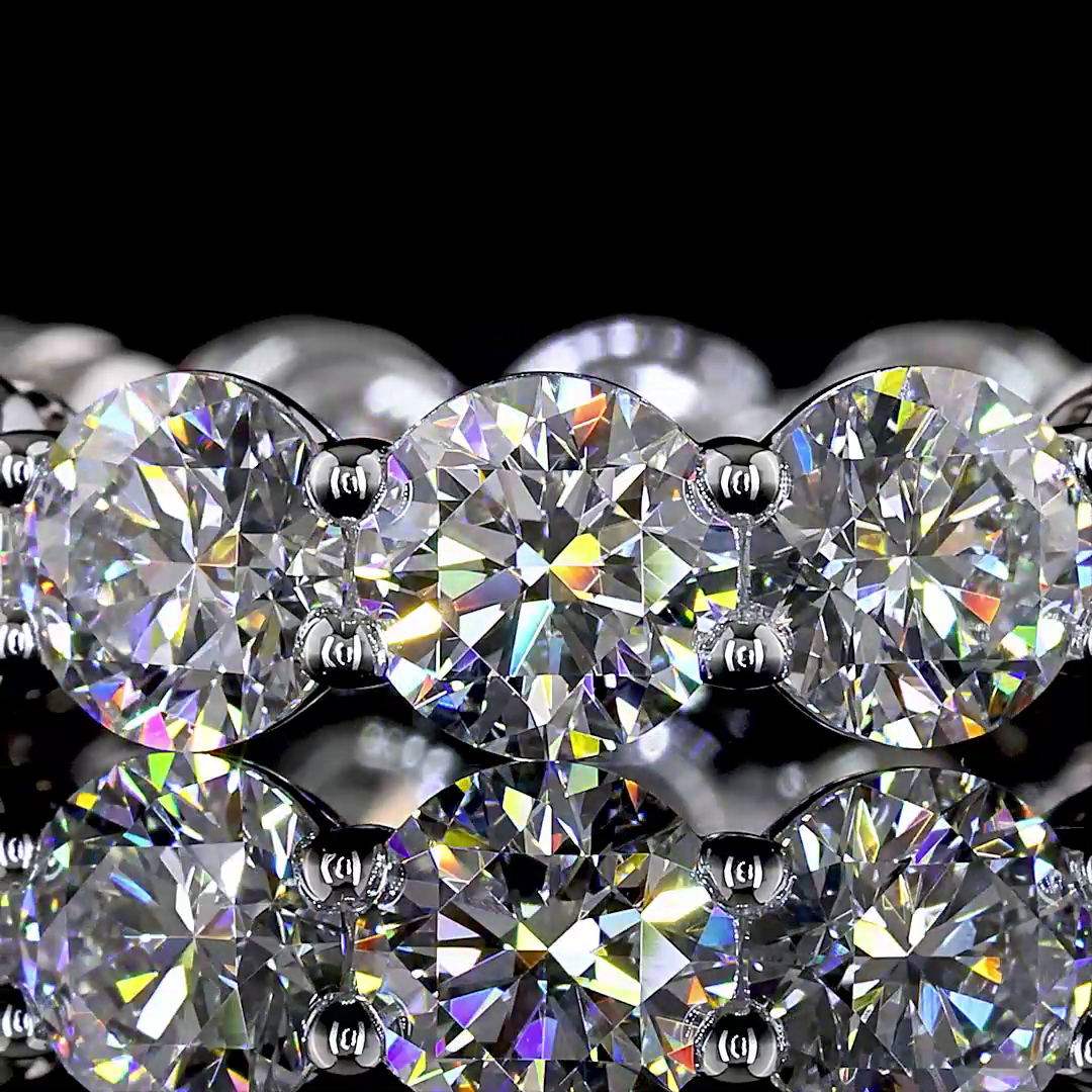 5.40 CTTW Round Lab Grown Diamond Full Eternity Sz. 6 (E Color and VS Clarity)