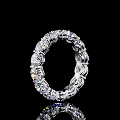 5.40 CTTW Round Lab Grown Diamond Full Eternity Sz. 6 (E Color and VS Clarity)