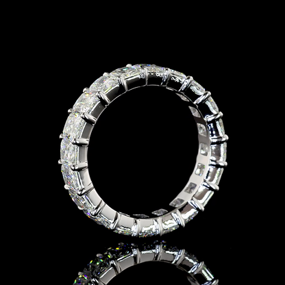 5.21 CTTW Radiant Lab Grown Diamond Full Eternity Sz. 6.5 (E Color and VS Clarity)