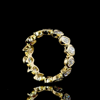 3.13 CTTW Pear Lab Diamond Full Eternity (E Color and VS Clarity)
