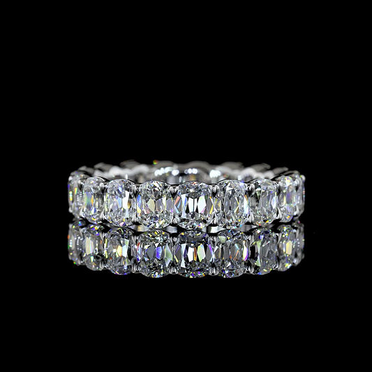 4.15 CTTW Antique Cushion Lab Diamond Full Eternity (E Color and VS Clarity)