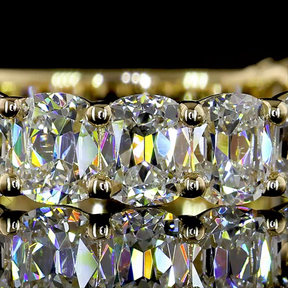 3.24 CTTW Antique Cushion Lab Diamond 3/4 Eternity Band (E Color and VS1 Clarity)