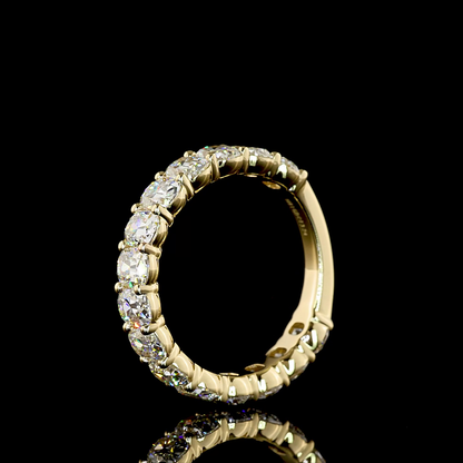 3.24 CTTW Antique Cushion Lab Diamond 3/4 Eternity Band (E Color and VS1 Clarity)
