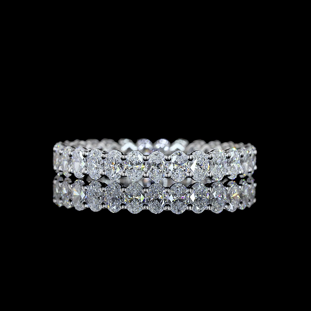 2.05 CTTW Oval Lab Grown Diamond Full Eternity Sz. 8 (E/F Color and VS1 Clarity)