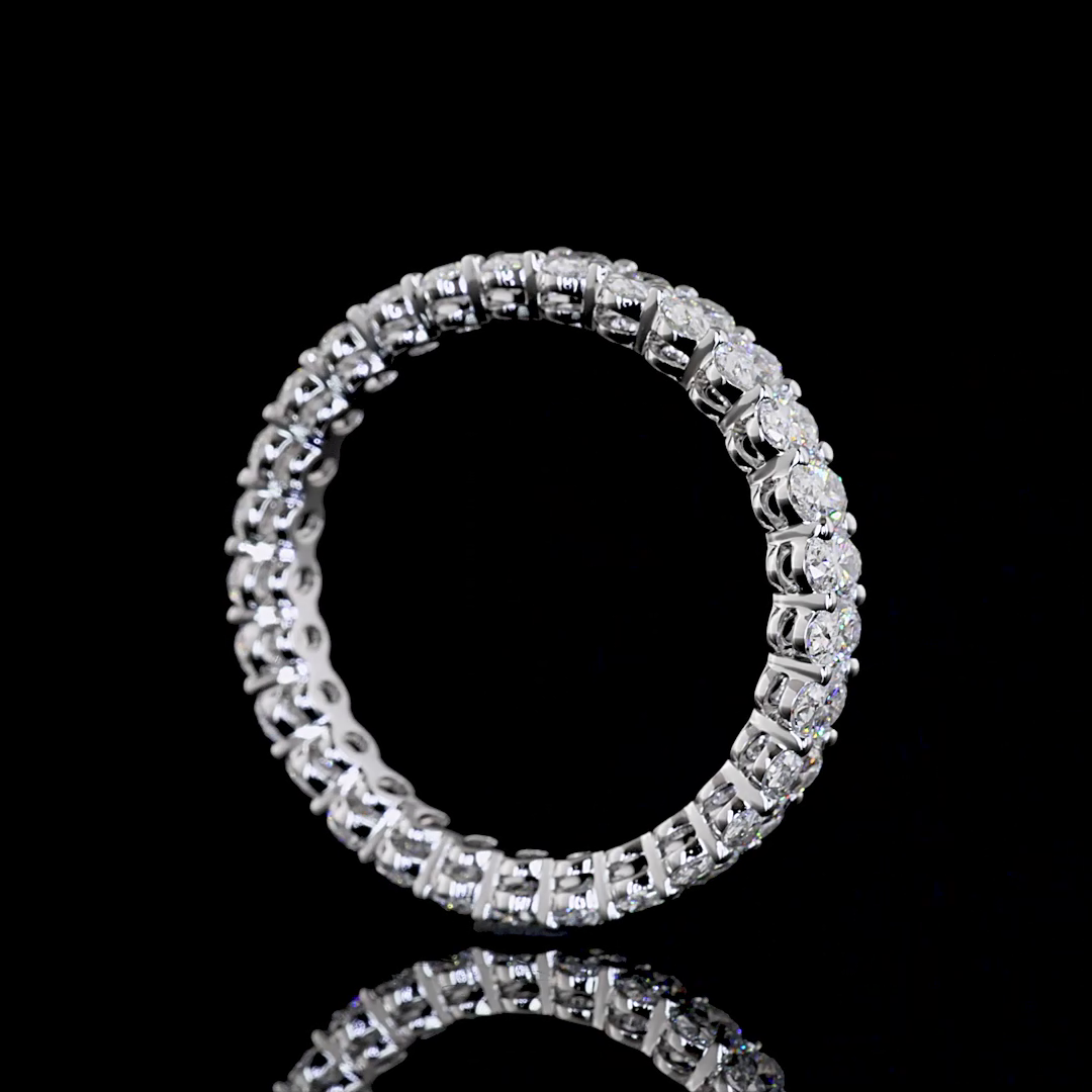 2.05 CTTW Oval Lab Grown Diamond Full Eternity Sz. 8 (E/F Color and VS1 Clarity)