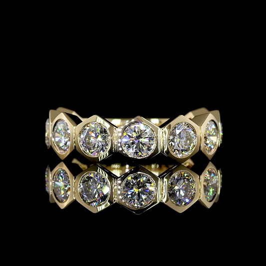 2.76 CTTW Round Lab Grown Diamond 3/4 Eternity Band Sz. 6.5 (E Color and VS Clarity)