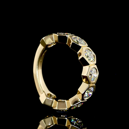 2.76 CTTW Round Lab Grown Diamond 3/4 Eternity Band Sz. 6.5 (E Color and VS Clarity)