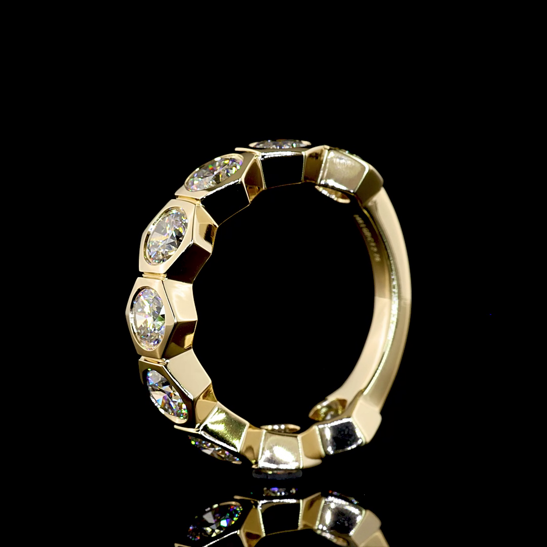 2.76 CTTW Round Lab Grown Diamond 3/4 Eternity Band Sz. 6.5 (E Color and VS Clarity)