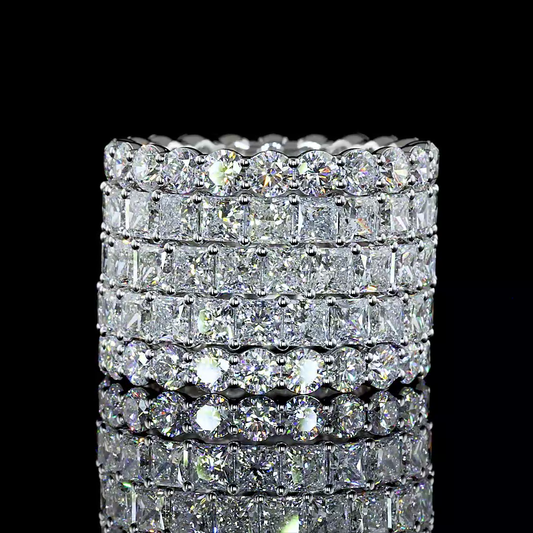 2.89 CTTW Princess Lab Diamond Full Eternity (F Color and VS1 Clarity)