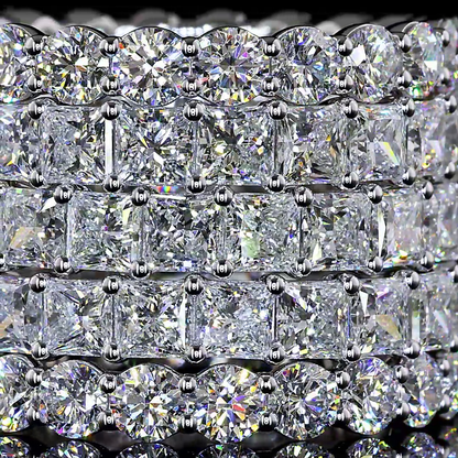 2.89 CTTW Princess Lab Grown Diamond Full Eternity Sz. 6 (F Color and VS1 Clarity)