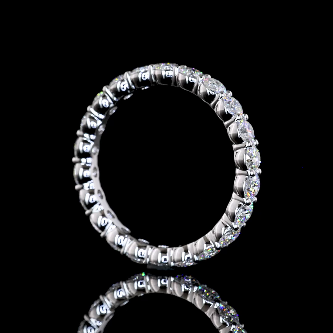 2.89 CTTW Princess Lab Grown Diamond Full Eternity Sz. 6.5 (F Color and VS1 Clarity)