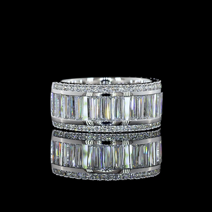 3.32 CTTW Antique Baguette Lab Diamond 3/4 Eternity Band (E Color and VS1 Clarity)