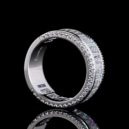 3.32 CTTW Antique Baguette Lab Diamond 3/4 Eternity Band (E Color and VS1 Clarity)